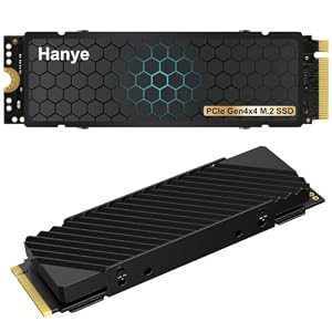 Hanye SSD 512GB PCIe Gen4x4 M.2 NVMe 2280 ヒートシンク搭載 新型PS5 / PS5動作確認済み
