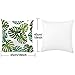 Whaline 4 Pieces Tropical Leaves Pillow Covers, Cotton Linen Decorative Summer Green Leaf Throw Cushion Cover for Sofa Bed Car Couch,(18