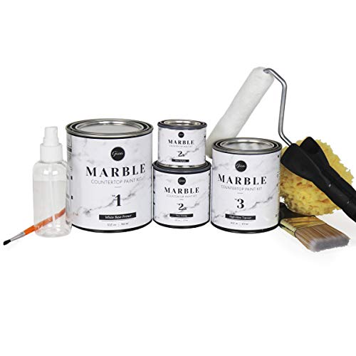 Giani Carrara White Marble Countertop Paint Kit- Light Traffic Only