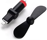 Wuedozue Mini Phone Fan 180 Rotation Portable Cooler for iPhone Android Black view 6