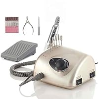 Miss Sweet Electric Nail Drill Machine Nail File Acrylic Gel Nail Grinder Tool RPM35000 (Y1 Gold)