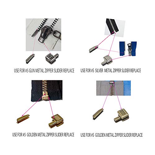 30 Sets 5 Metal Zipper Latch Slider Retainer Insertion Pin Zipper