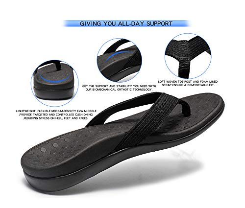 Arch Support Flip Flops For Women - Orthopedic Sandals For Plantar Fasciitis Relief