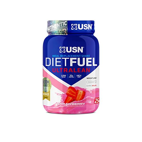USN-Diet-Fuel-Strawberry-UltraLean-1-kg-Diet-Protein-Powders-Weight-Control-Meal-Replacement-Shake-Powder USN Diet Fuel UltraLean Strawberry 1KG: Meal Replacement Shake, Diet Protein Powders for Weight Control and Lean Muscle…