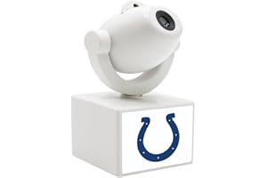 Sporticulture NFL American Football Indianapolis Colts - Adjustable Led Mini Spotlight Projector with 6 Team Logo Designs - Portable & Rechargeable Spotlight - Battery-Operated - 4.375” x 3.125”