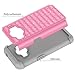 J1 Case, Galaxy Amp 2 Case, Galaxy Express 3 Case, NOKEA Studded Rhinestone [Shock Absorption] Hybrid Armor Defender Protective Case Cover for Samsung Galaxy J1 2016 / Amp 2 / Express 3 (Pink Grey)