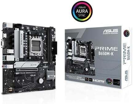 PRIME B650M-K, Scheda Madre AMD mATX, Slot DDR5, Nera