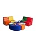 ECR4Kids SoftZone Playroom Furniture (8-Piece), Assorted Colors