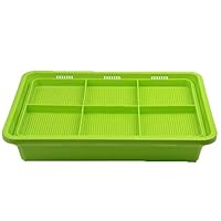 Hemore Double Deck Food Grade Seed Sprouter Tray PP Soil-Free BPA Free Big Capacity Seed Growing Trays Sprouting Kit Ornaments for Christmas Home Decoration