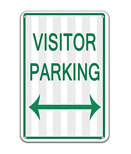 Visitor Parking Only with Arrow Metal Durable Tin Signs No Parking Sign for Business Industrial Warning 8x12 Inches Resistant Weather Proof Outdoor Easy to Mount - Thumbnail 5