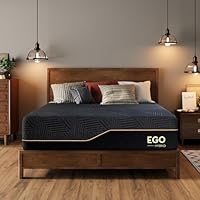 EGOHOME 14 inch Hybrid King Mattress, Memory Foam Pocket Spring Mattress with Cooling Cover, Bed in a Box, CertiPUR-US Certified, Made in USA, 76”x80”x14” Black