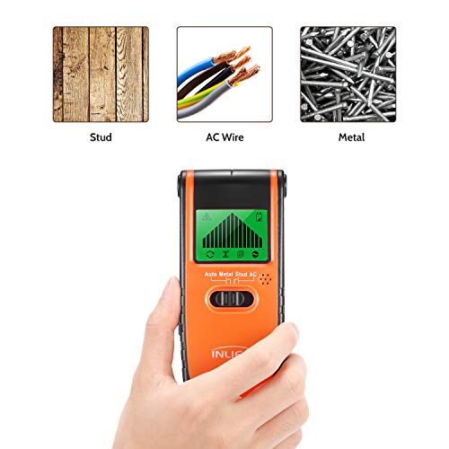 LCD Display Stud Finder Sensor Wall Scanner - 4 in 1 Multi Function Electronic Wall Detector Center Finding for Studs/Edges of Wood/Metal/Live AC Wires Detection