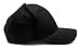 PU Leather Plain Adjustable Baseball Hats Snapback Closure, BLK
