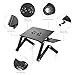 Laptop Stand, Alloyseed Foldable Laptop Table, Height Adjustable Aluminum Laptop Desk for Bed and Sofa, Portable Laptop Bed Tray Table, Including 2 Cooling Fans and Mouse Pad, Macbook Notebook TV Desk