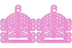 10pcs Mini Doll Clothes Hanger for 18 Inch Dolls Clothing Outfits,Useful Plastic Baby Clothes Hangers Boys Girl Dolly Wardrob