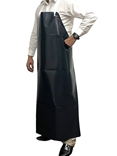 KLEEN HANDLER Heavy Duty Vinyl Dishwashing Apron, Industrial Cleaning, Extra Long Protective Water Resistant Apron