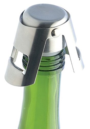 Click Here to See More Images 1x Stainless Steel Sparking Champagne Bottle Stopper Cap Rubber Sealer Wine Bar