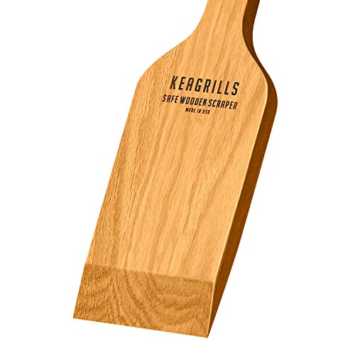 Hombae Wood Grill Scraper (20" Full Size) - Perfect BBQ Accessory for Cleaning Any Grill, Red Oak, Made in USA - Thumbnail 6