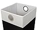 BirdRock Home Folding Cloth Laundry Hamper with Handles | Dirty Clothes Sorter | Easy Storage | Collapsible | Black and White