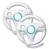 Webat Wii controller White Steering Mario Kart Racing Wheel game controller for Nintendo Wii Remote Game-white( 2 PCS )