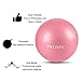 PROMIC Professional Grade Static Strength Exercise Stability Balance Ball with Foot Pump,55cm,Pink