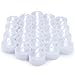 Mars LED Tea Lights - 24 Cool White Unscented Tealight Candles Bonus Decor Rose Petals - 1.4x1.4