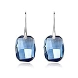Silver Swarovski Elements Crystal Diamond Accent Wish Stone Fashion Earrings Studs Drop Set for women teenage girls kids children, with a Gift Box, Ideal Gift for Birthdays / Christmas / Wedding