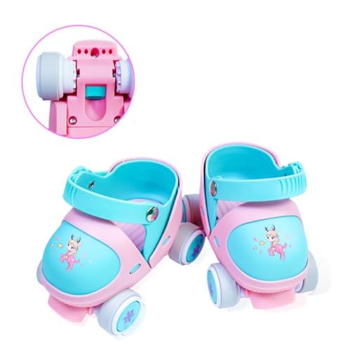 AM ANNA Kids Adjustable Quad Roller Skates for Toddlers Age 2-5,Adjustable Roller Skates for Toddler Beginner Boys & Girls,Roller Skates Shoes for Beginners Toddlers Baby