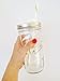 Mason Drinking Jar with Straw and Sip Lid - 24 oz., Green by Ball