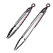 SimpliFine Tongs - Set of 2 Stainless Steel Kitchen Tongs with FREE Pot Holder / Drip Mat - Red