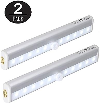 2 Pcs CONSTANCE Wireless Motion Sensor Light Under Cabinet Drawer Stick On Lighting Cupboard LED (Day White)