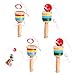 B bangcool Wooden Ball in A Cup Game Catch Ball Games, Cup Ball Game Mini Wood Toy Hand Eye Coordination Educational Toys (4Pcs)
