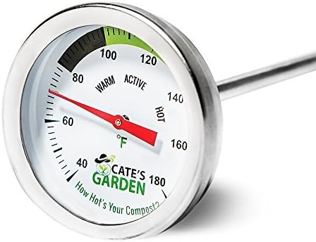 Tofree Compost Thermometer – Ölthermometer – Walking in A Garden Premium Edelstahlbimetall Backyard Composting – 2 inch Diameter Thermometer – Fahrenheit Scale, 20 – inch Temperature Probe