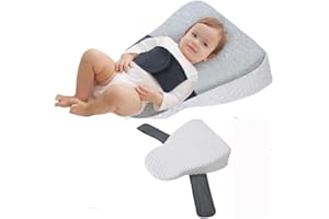 Wedge-Pillow Reflux Breastfeeding Pillow for Reducing Spit-Up, Anti-Roll Nursing Pillowcase for Nursing and Breast