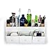 Makeup Organizer with Drawers, Wooden Cosmetic Beauty Storage Box for Home and Office Vanities, Countertop Organizer for Cosmetics and Makeup Tools, Vanity Holder for Lipstick Brushes Lotions, White