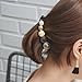 Meilliwish Noble Retro Women Banana Hair Clip 1 PCS(XA10)(Gold)