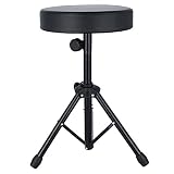 Anfan Universal Drum Throne Adjustable Padded Drum Stool with Anti-Slip Feet for Adults and Kids