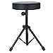 Drum Thrones Adjustable Padded Drum Stool with Anti-Slip Feet for Adults and Kids (Upgrate_Black)
