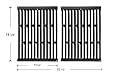 VICOOL 14.75" Porcelain Enameled Grill Grid Grates for Weber Genesis Silver A, Spirit 500, Spirit E/S 200 & 210, 7523 7521 7522 65904 65905 hyG752C