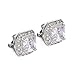 Yoursfs Clear CZ Clip on Earrings for Women Halo Princess Cut Solitaire Square Clip-on