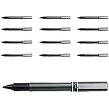 Uniball - Deluxe Rollerball Pen, Waterproof/Pigmented, 0.5 mm, Black, (1-Pack of 12)