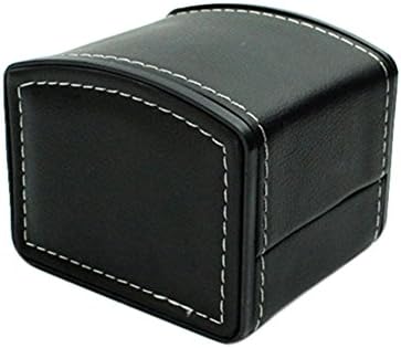 Watch Storage Case, Watch Display Box Pack Box Single Slot PU Leather Jewelry Storage Box Gift Storage Box Organizer(Black)