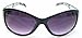 Vox Women's Sunglasses Designer Sport Fashion Rhinestone Vintage Floral Eyewear – Black Frame – Smoke Lens