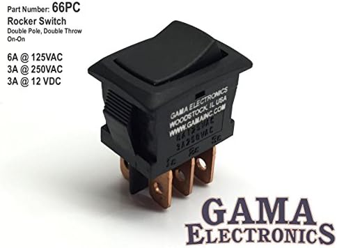 Mini 2 Position Double Pole On-On Rocker Switch DPDT