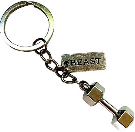 Dumbbell and Beast Keychain (Big Dumbbell)