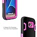 Galaxy S7 Case, E LV Samsung Galaxy S7 - Hybrid Defender Rugged Shockproof Dirtproof Case Cover for Samsung Galaxy S7 - [BLACK / HOT PINK]