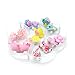 Elesa Miracle 6 Pairs Kids Toddler Little Girl Clip-on Earrings Value Set Party Favor Birthday Gift Pretend Play Princess Jewelry Set in Box