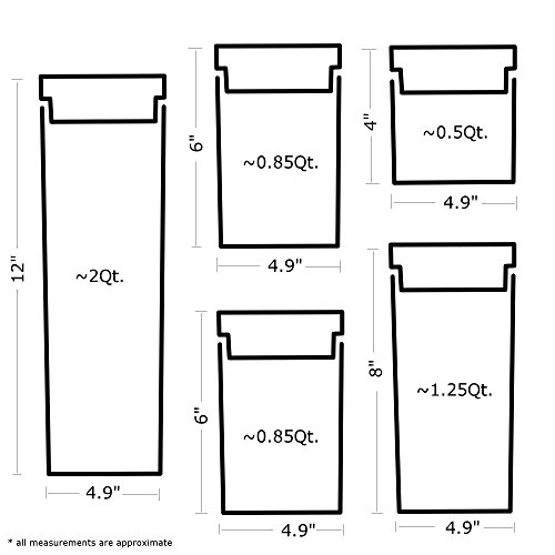 Airtight Food Storage Containers 5 Piece Set Lever Lock Lid BPA Free Food Safe Durable Decorative Multi Size Stackable Easy Open Dishwasher Safe