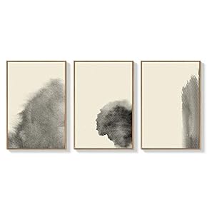 Framed Canvas Wall Art for Living Room, Bedroom Abstract Zen Canvas Prints for Home Decoration Ready to Hanging - 16"x24"x3 Panels