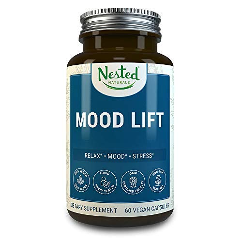 Mood Lift | Natural Relief for Stress | 60 Vegan Capsules | Serotonin and Mood Support Pills with 5-HTP, L-Methionine & Magnesium Complex Supplement